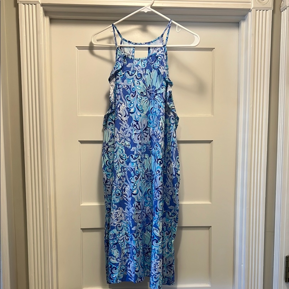 Lilly Pulitzer Blue and Green Patterned Dress